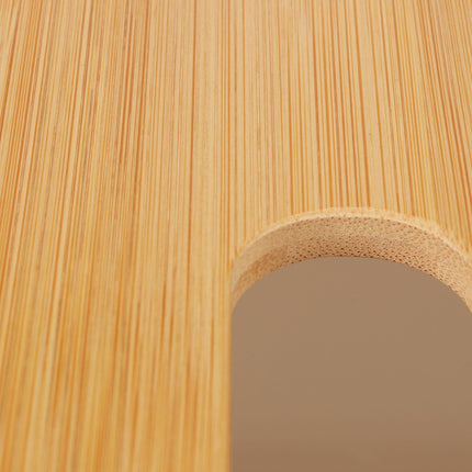 Tissue box with bamboo lid