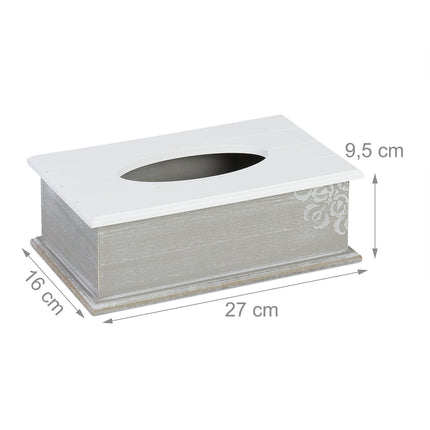 Tissue box with lid