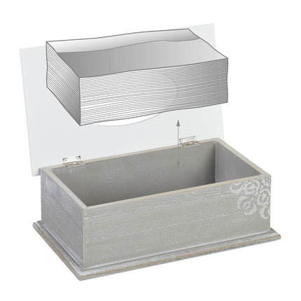 Tissue box with lid