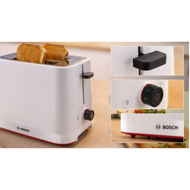 Toaster TAT3M121 White 950W Bagels Function.