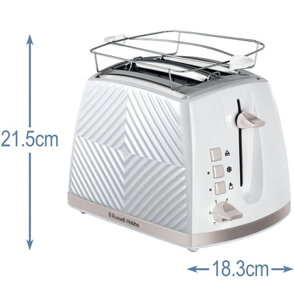 Toaster White Groove 2S Toast 26391-56