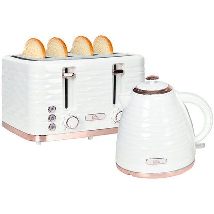 Toaster and Kettle Set, 7 Browning Levels, Defrost Function