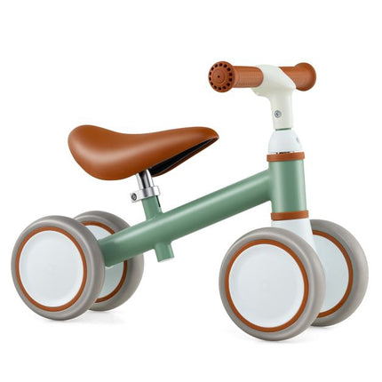 Toddler Balance Bike, 4-Wheel, Adjustable Seat, Green
