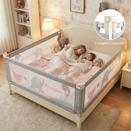 Toddler Bed Rail Guard, 24-Position Height Adjustable, 175 cm