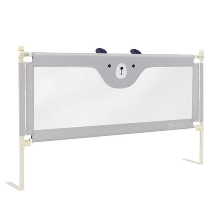Toddler Bed Rail Guard, 69 In, 24-Level Adjustable, Gray