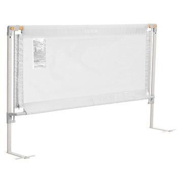 Toddler Bed Rail Set, 3-Piece Adjustable Height, Grey