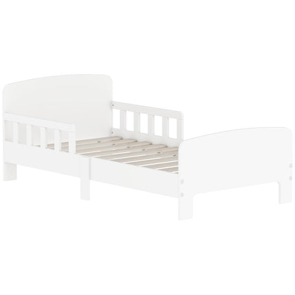 Toddler Bed with Safety Rails, MDF, Ages 3-8, White