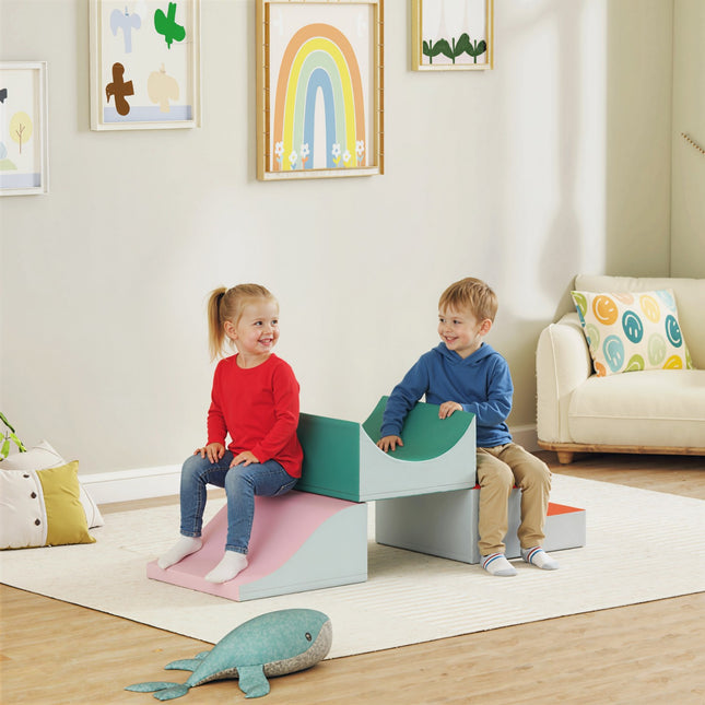 Toddler Climbing & Crawling Set, 3-Piece, Light Grey