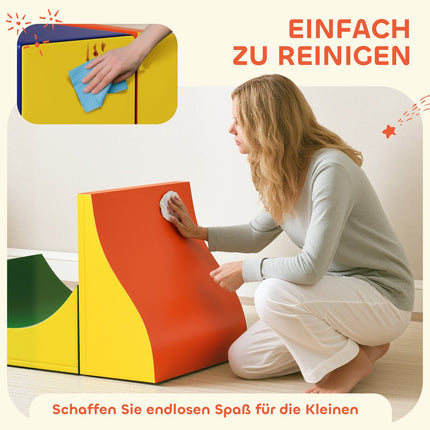 Toddler Climbing Set, 3-Piece Foam, Yellow Leather