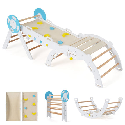 Toddler Climbing Set with Slide, Arch & Blocks