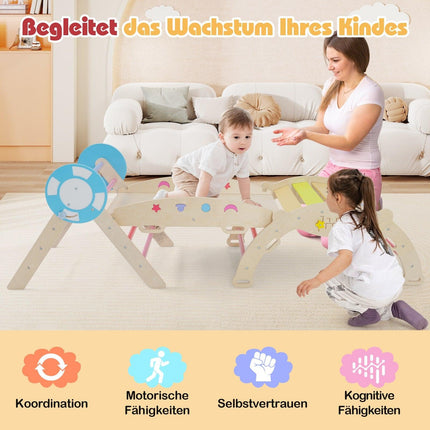 Toddler Climbing Set with Slide, Arch & Blocks