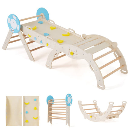 Toddler Climbing Set with Slide, Arch & Blocks