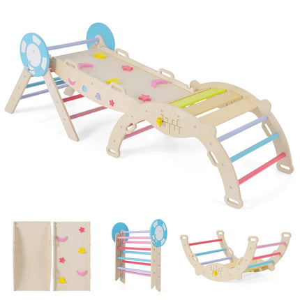Toddler Climbing Set with Slide, Arch & Blocks