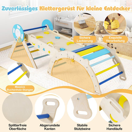 Toddler Climbing Set with Slide, Arch, and Blocks