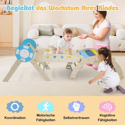 Toddler Climbing Set with Slide, Arch, and Blocks