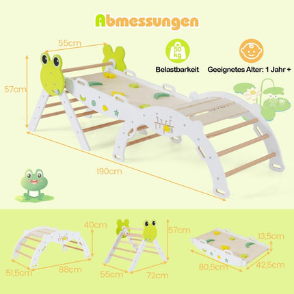 Toddler Climbing Set with Slide & Ramp – 7-in-1 Play Gym