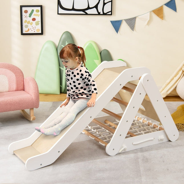 Toddler Climbing Toy – 4-in-1 Triangle Set with Ramp