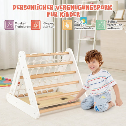 Toddler Climbing Toy – 4-in-1 Triangle Set with Ramp