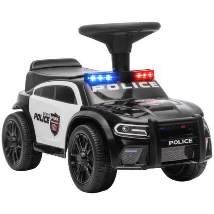 Toddler Police Ride-On Car with Music & Anti-Tip Design