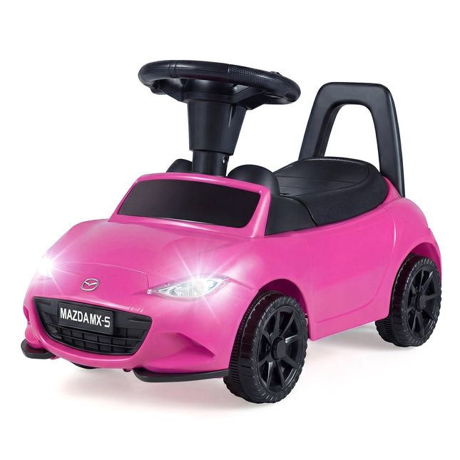 Toddler Ride-On Car with Lights, Safety Features, Pink