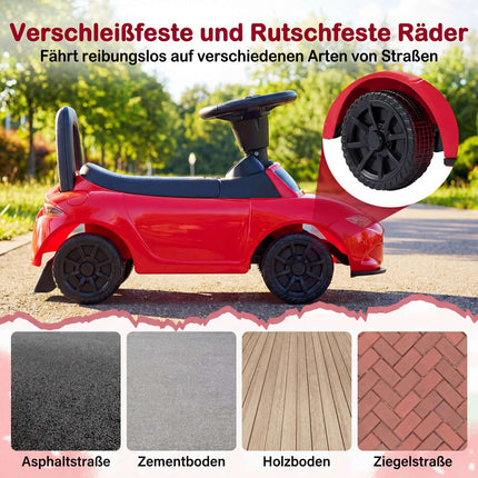Toddler Ride-On Car with Lights, Safety Features, Storage