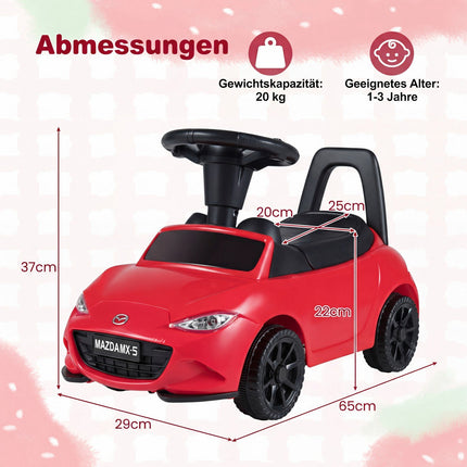 Toddler Ride-On Car with Lights, Safety Features, Storage