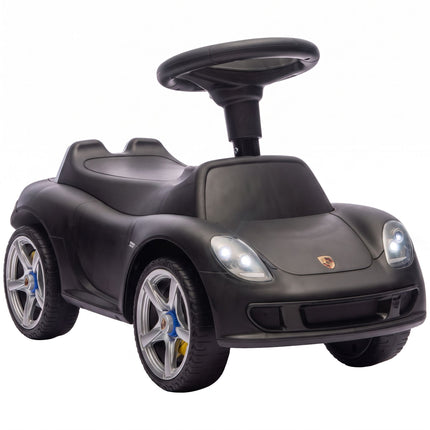 Toddler Ride-On Car with Lights & Sounds, Matte Black