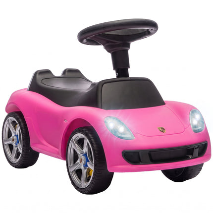Toddler Ride-On Car with Lights & Sounds, Pink, 18–36 Months