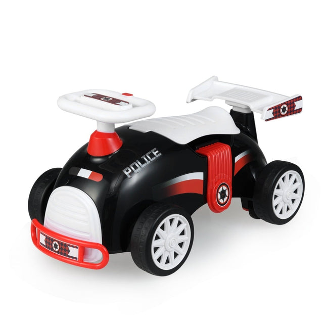 Toddler Ride-On Car with Music & Storage – Police Theme