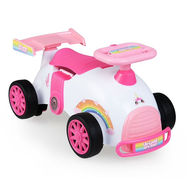 Toddler Ride-On Car with Music & Storage – Unicorn Theme