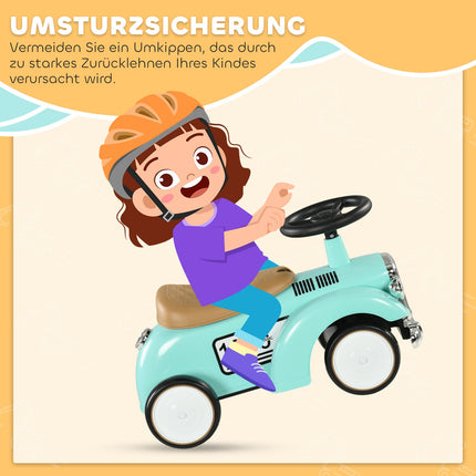 Toddler Ride-On Car with Storage, Anti-Tip Safety, Green