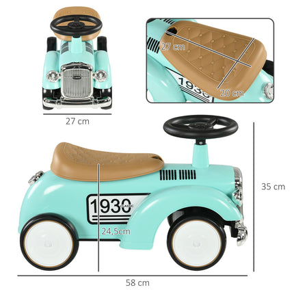 Toddler Ride-On Car with Storage, Anti-Tip Safety, Green