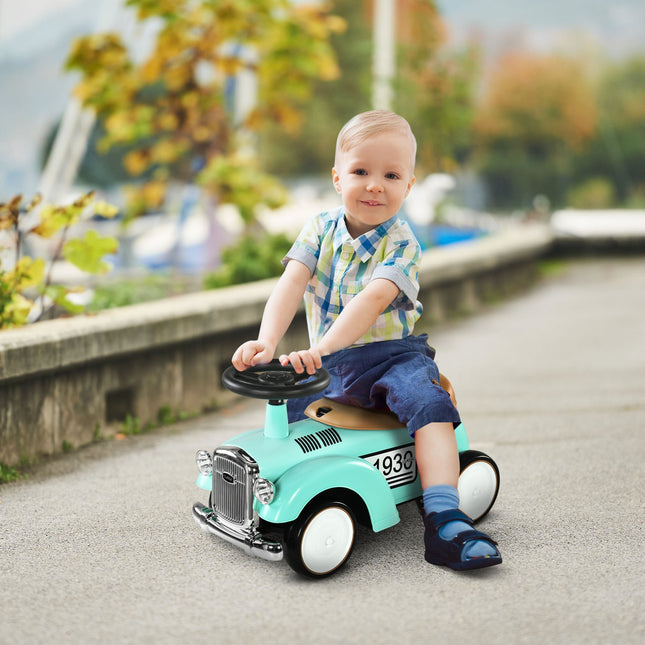 Toddler Ride-On Car with Storage, Anti-Tip Safety, Green