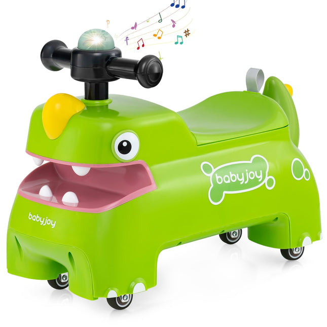 Toddler Ride-On Car with Storage, Lights & Sounds