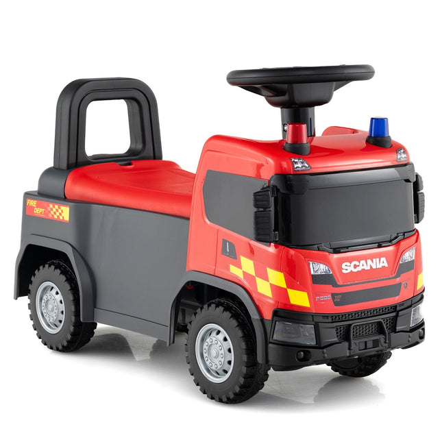 Toddler Ride-On Police Car with Steering & Storage