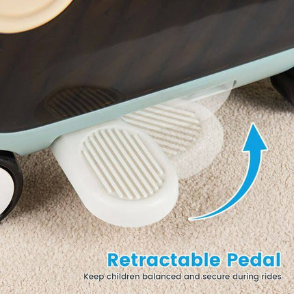 Toddler Ride-On Suitcase with Wheels, Blue, 25kg Capacity