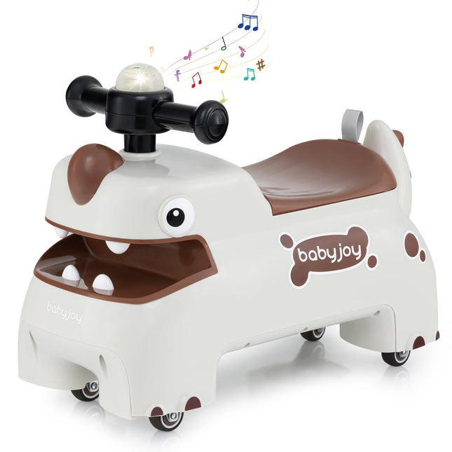 Toddler Ride-On Toy with Storage, Lights & Sounds