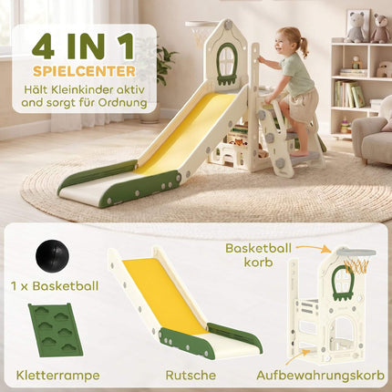 Toddler Slide 5-in-1, Foldable Climber with Hoop, 1-3Y