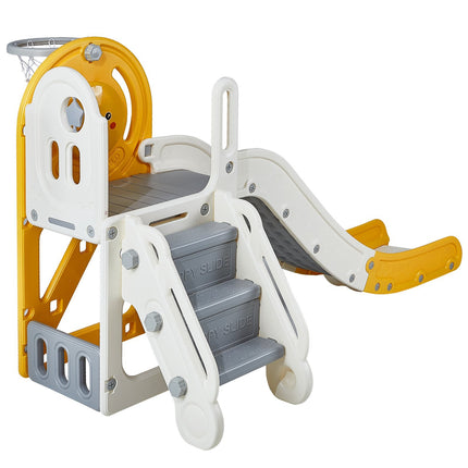 Toddler Slide Playset, Ladder, Hoop, Indoor Outdoor, 110 lb