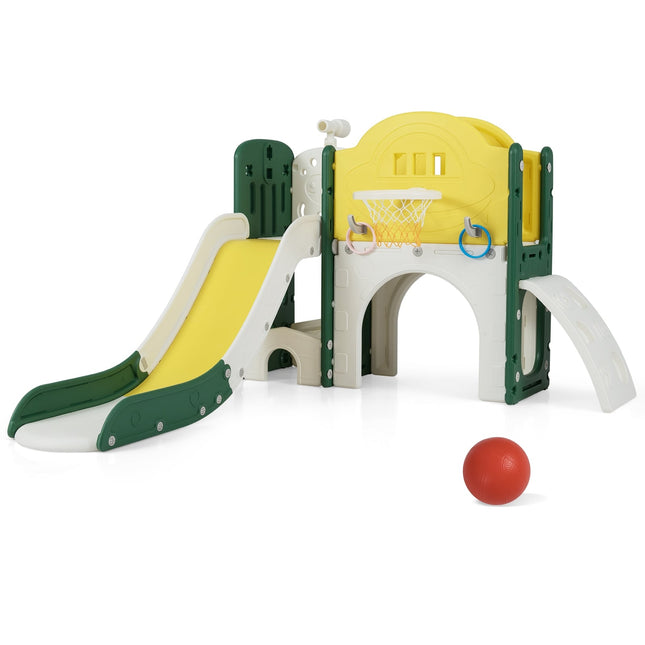 Toddler Slide Set with Climbing Frame & Tunnel – 9-in-1 Indoor Playground