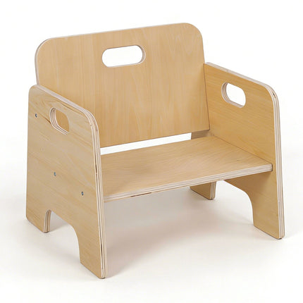 Toddler Stool, Engineered Wood, Natural, 1 Year+