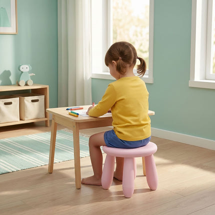 Toddler Stool, Pink Plastic – 26 x 28 cm