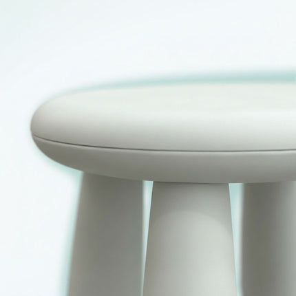 Toddler Stool, White Plastic, 26x28 cm