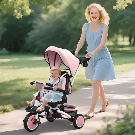 Toddler Tricycle, 6-in-1, Adjustable Seat, Foldable