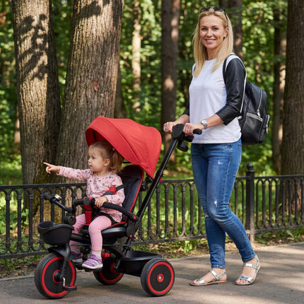 Toddler Tricycle Stroller, 6-in-1, Push Handle, Canopy