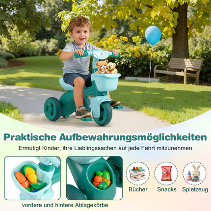 Toddler Tricycle with Limited Steering, Bell, Ergonomic Seat