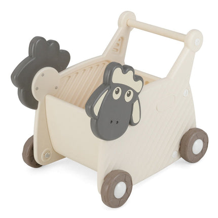 Toddler Walker with 18L Storage, Sheep Design, 4 Wheels