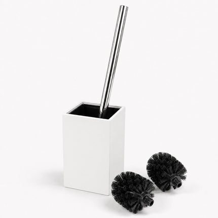 Toilet Brush & Holder Set, Bamboo & Stainless Steel
