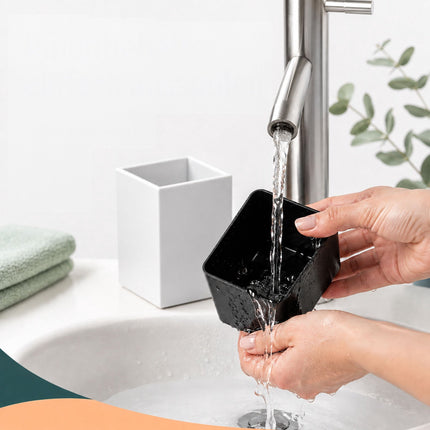 Toilet Brush & Holder Set, Bamboo & Stainless Steel