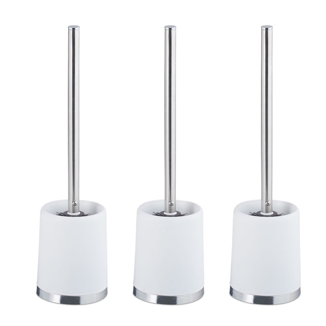 Toiletborstelset met houder - 3 stuks